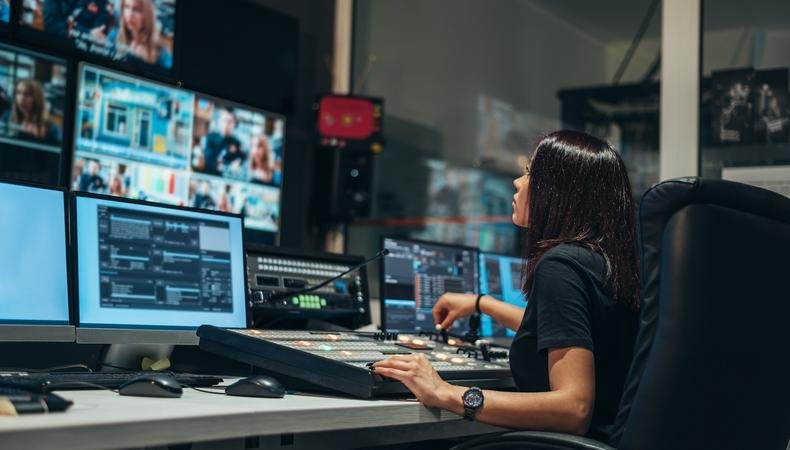 Editor in a professional post-production suite